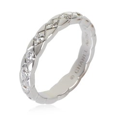 Chanel White Gold Diamond Mini Model Coco Crush Band