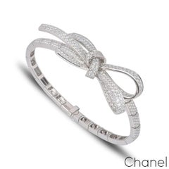 Chanel Ruban-Armband aus Weißgold mit Diamanten J3882