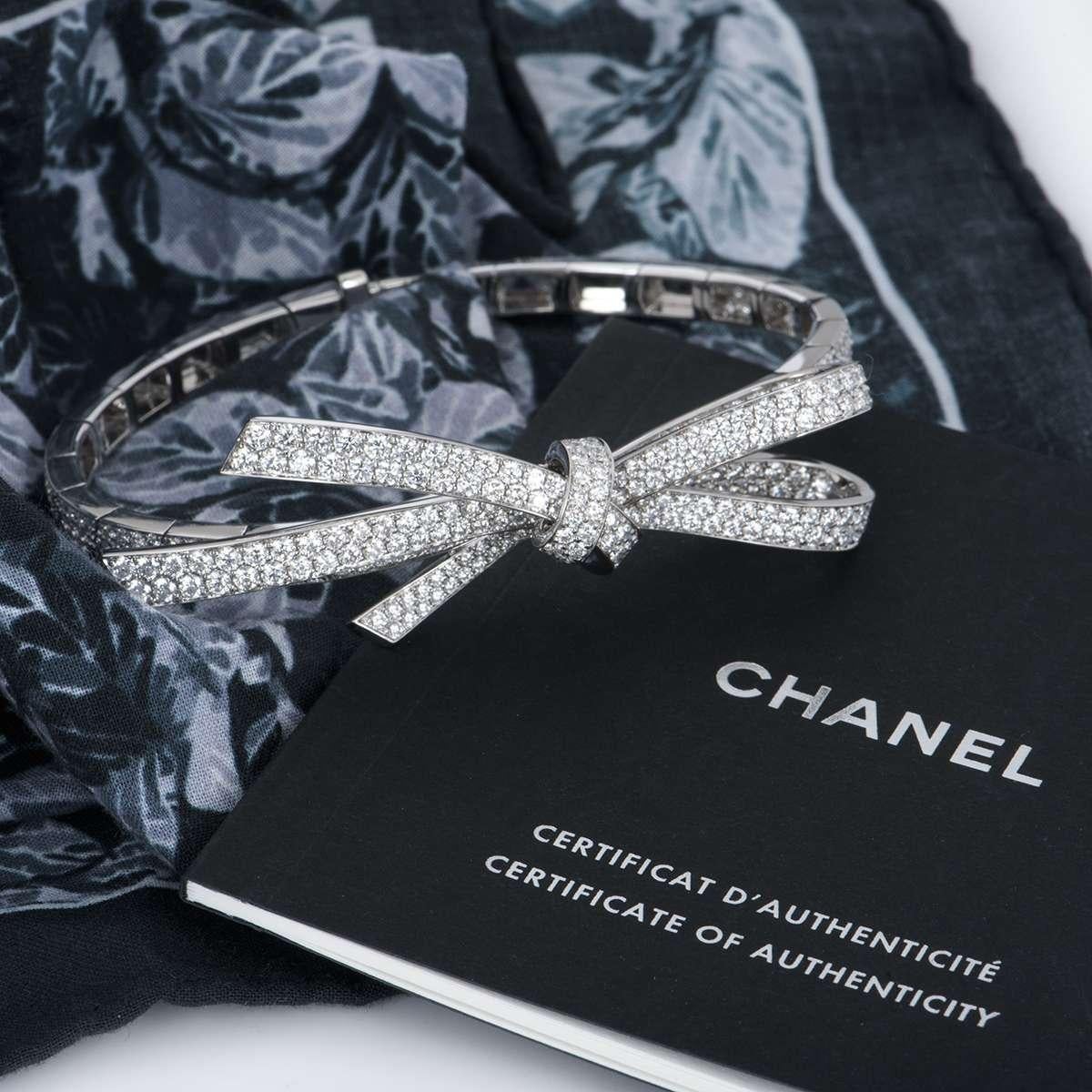 Chanel Ruban-Armband aus Weißgold mit Diamanten J3882 Damen
