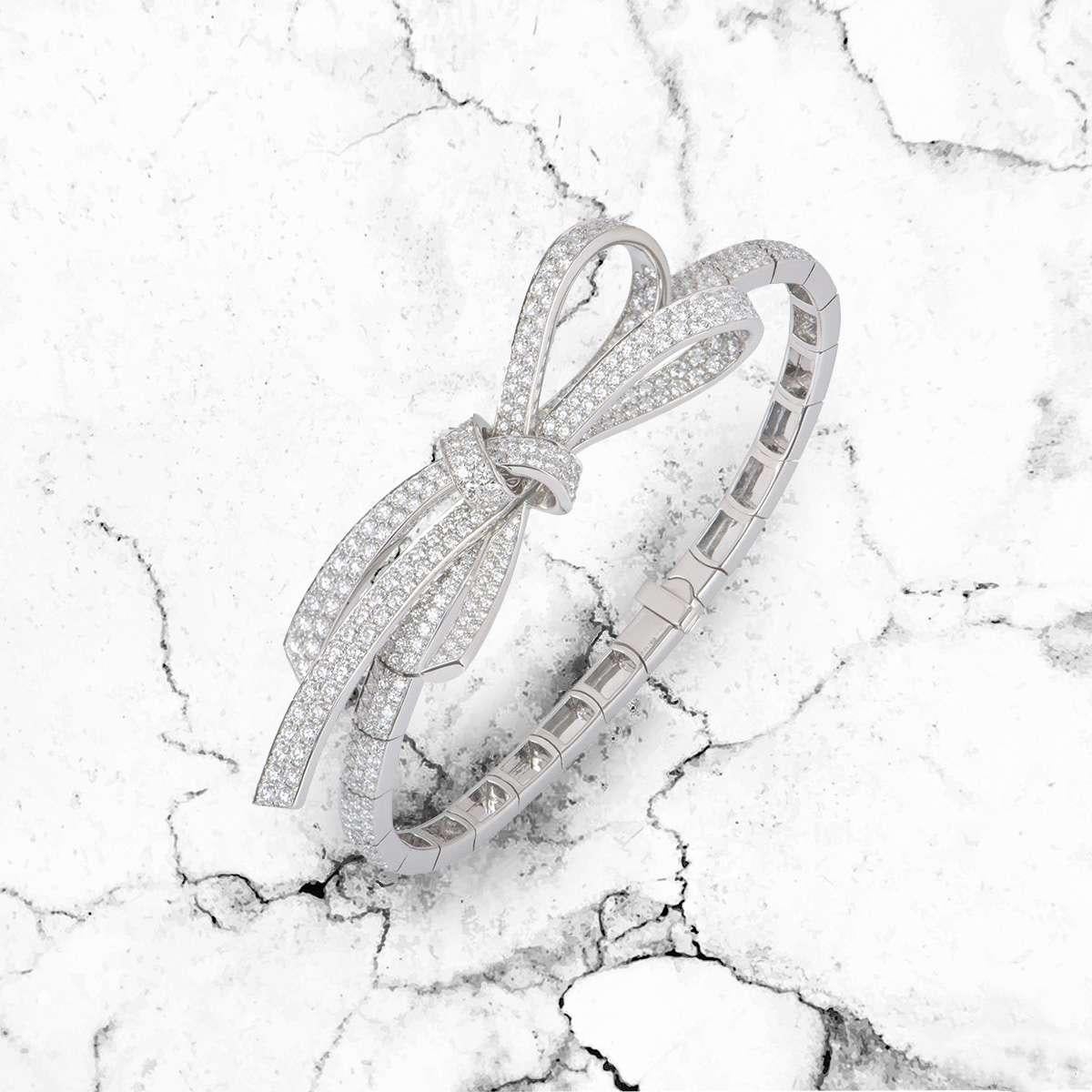 Chanel Ruban-Armband aus Weißgold mit Diamanten J3882 1