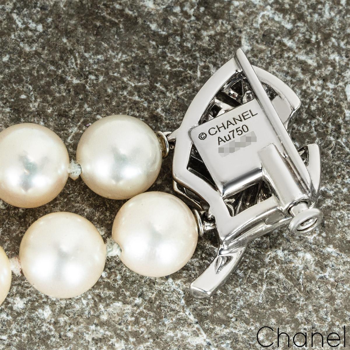 Chanel White Gold Panache Diamond & Pearl Bracelet 3