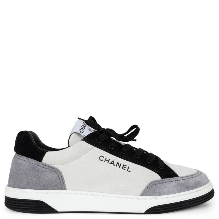 Chanel White Chanel Dark Grey Sneakers Chanel Trainers Sneakers