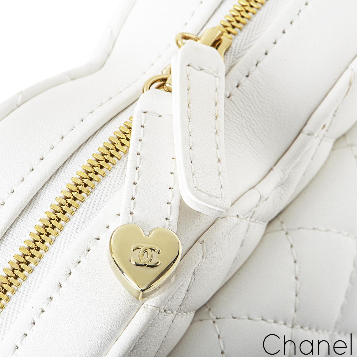 New Chanel White Heart Bag 1