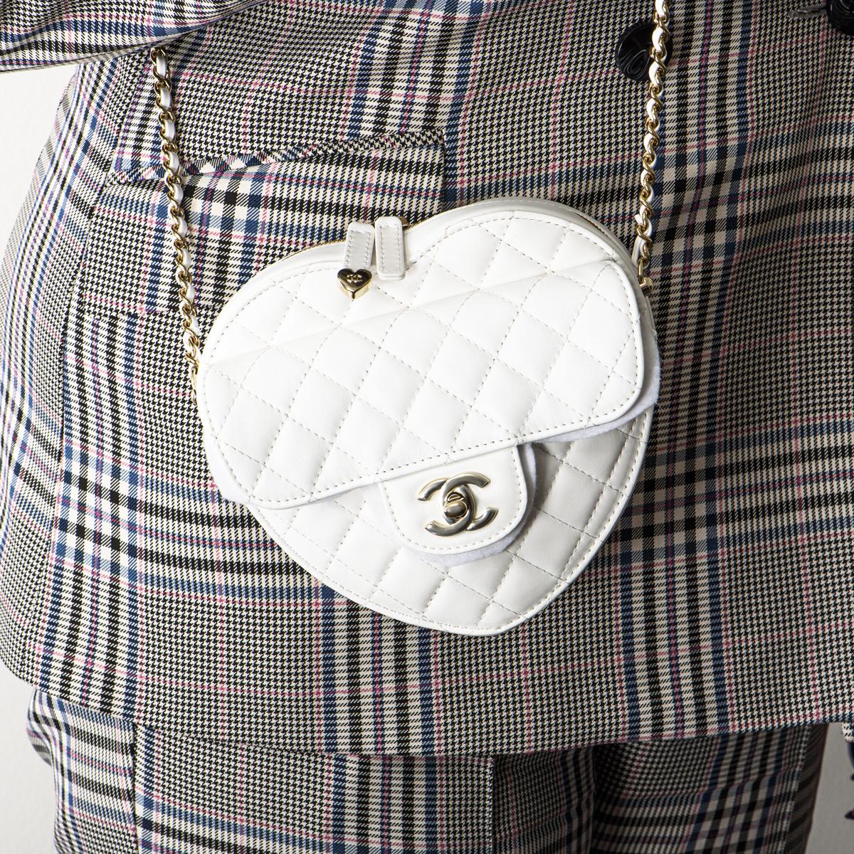 New Chanel White Heart Bag 4