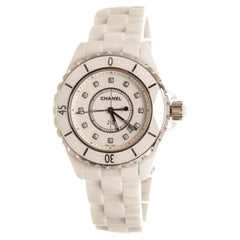Used Chanel White J12 Diamo Watch