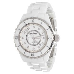 Relojes de cuarzo Chanel White J12 Pave