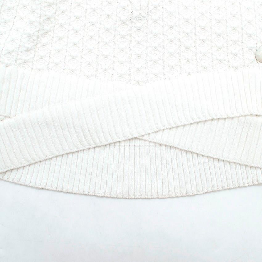 Chanel White Knit Sleeveless Top US 4 2