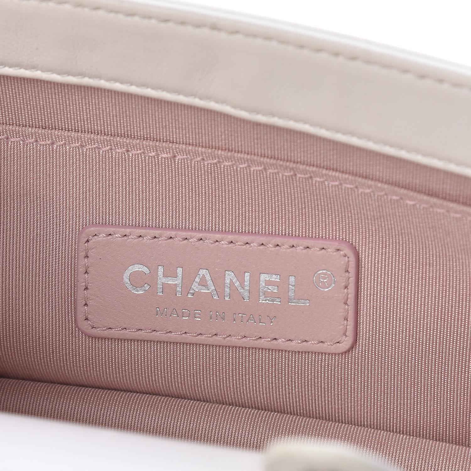 Chanel White Lambskin Led Rainbow Hardware Boy Bag Medium For Sale 2