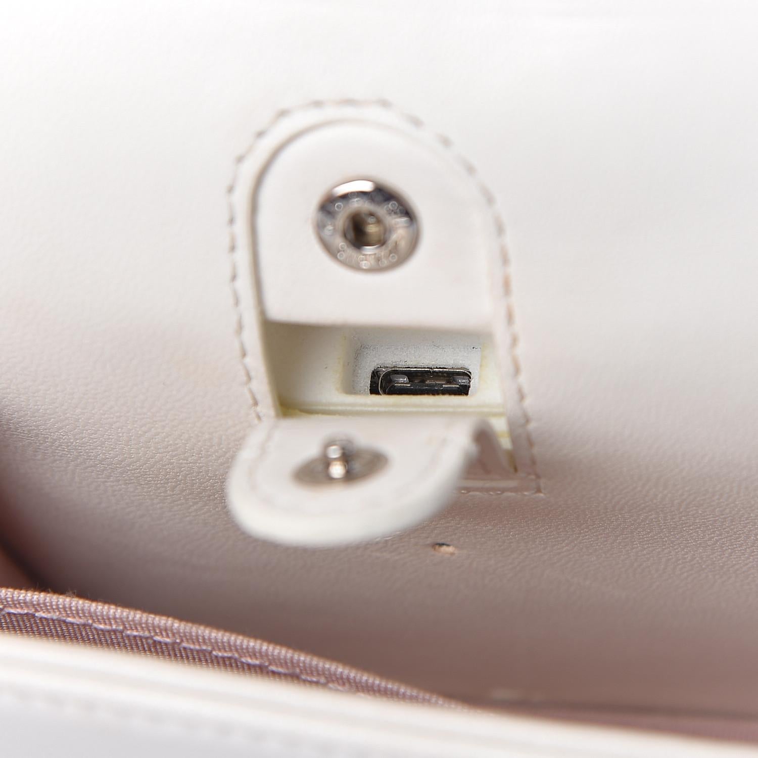 Chanel White Lambskin Led Rainbow Hardware Boy Bag Medium For Sale 3