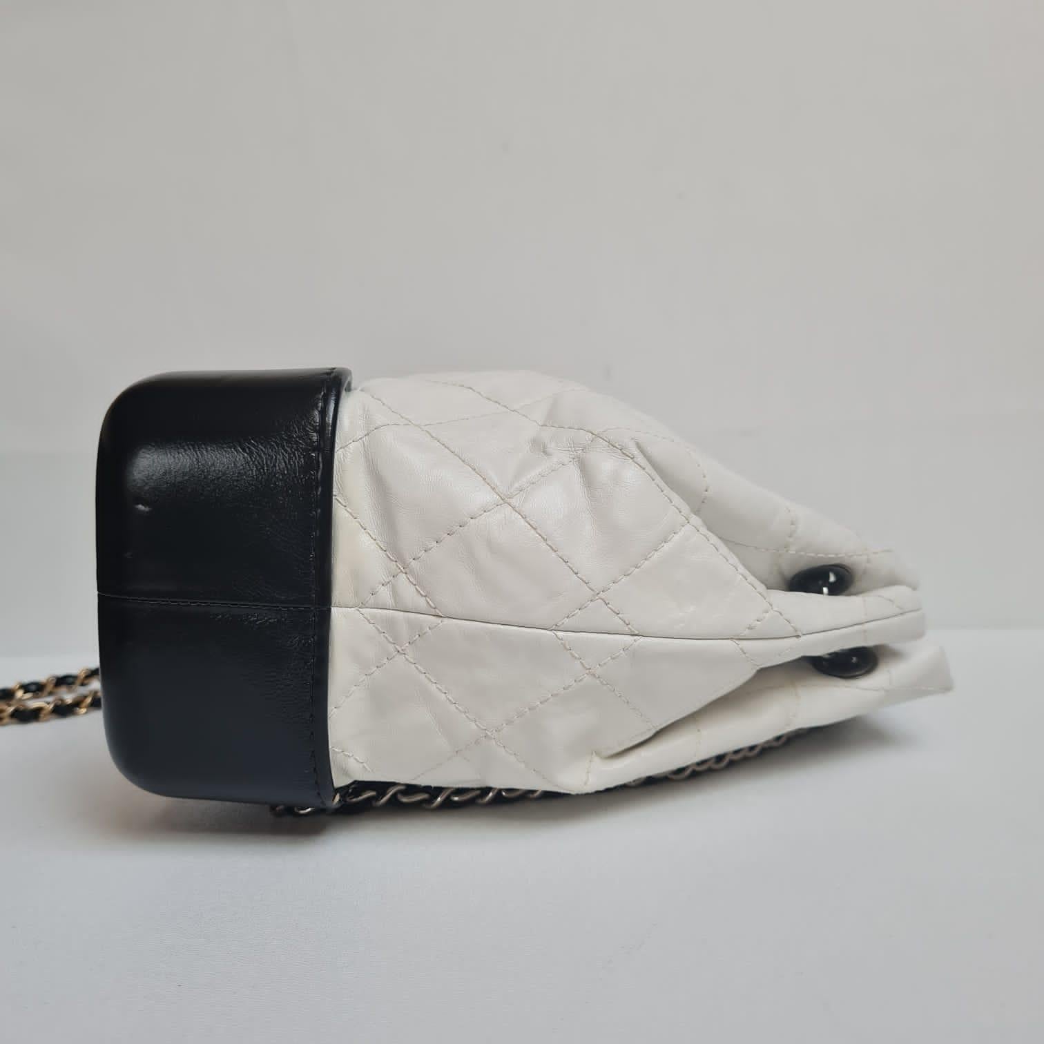 Chanel White Lambskin Quilted Gabrielle Backpack For Sale 10