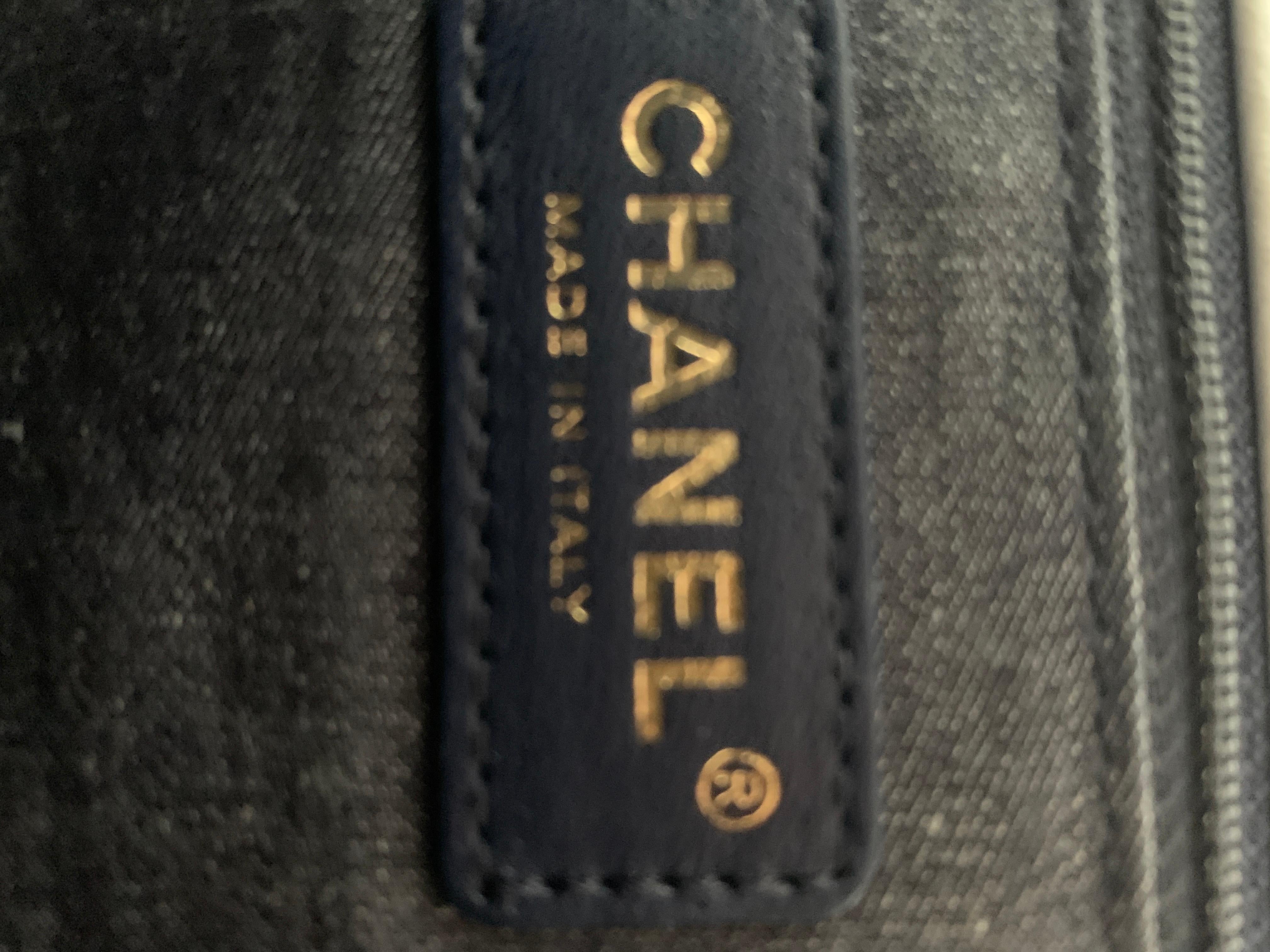 Chanel White Large Flap Bag Gold Chain Shoulder Strap 3