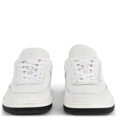 CHANEL white leather 2021 21S LOW TOP Sneakers Shoes 38.5
