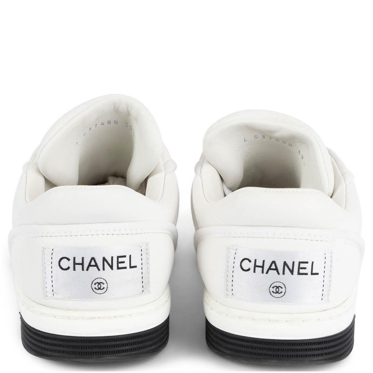 CHANEL white leather 2021 21S LOW TOP Sneakers Shoes For Sale