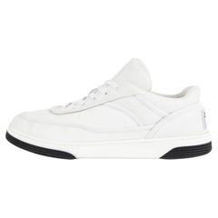 Chausssures de sport CHANEL en cuir blanc, 2021 21S, pointure 38,5