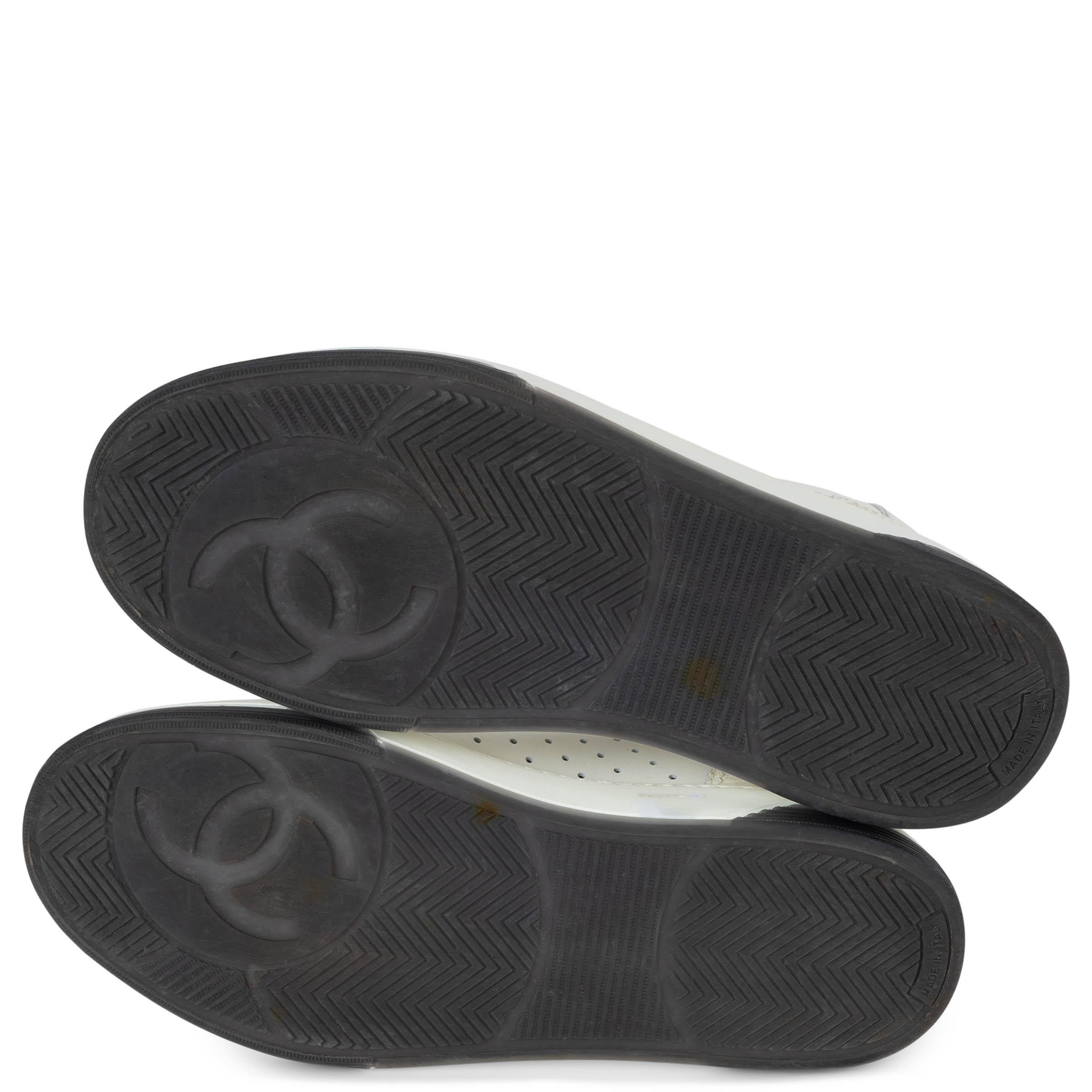 CHANEL Weiß Leder 22P LOW TOP Sneakers Schuhe 38.5 G38808 4