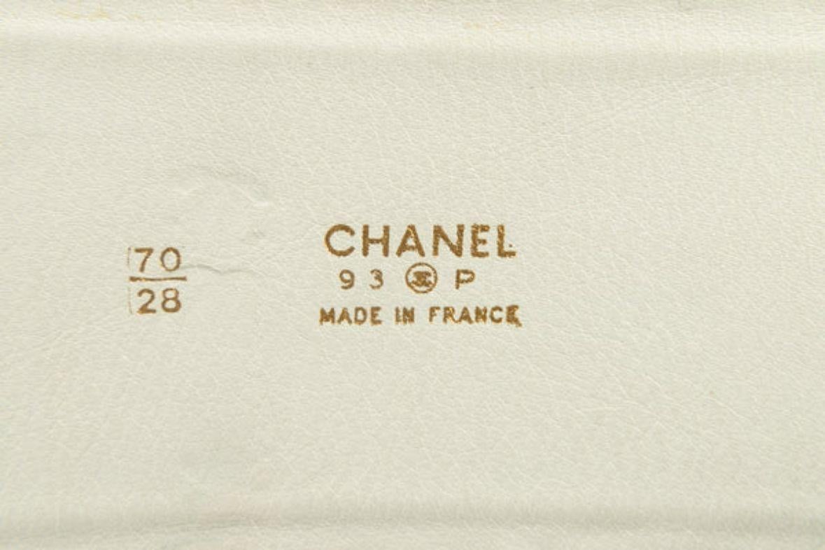 Chanel White Leather Belt Spring, 1993 8