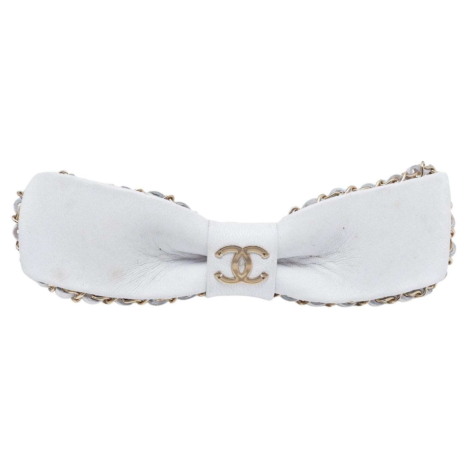 Vintage 90s Hand Wrapped Black Silk Chanel Bow Headband By Chanel | Shop  THRILLING