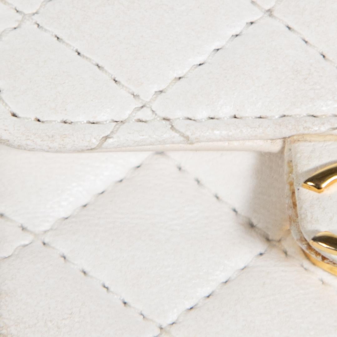 Chanel White Leather Micro Belt Bag Charm 1