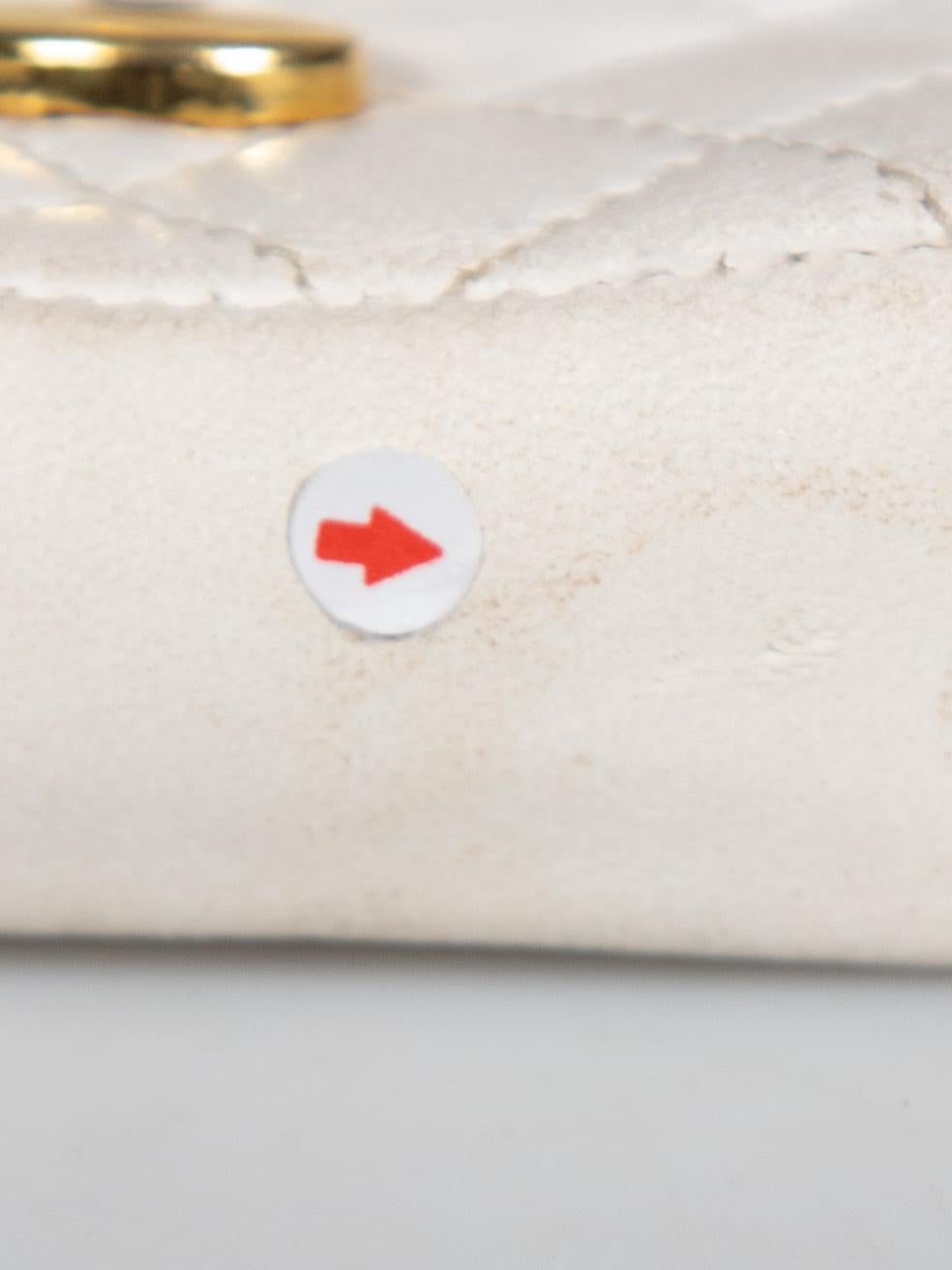 Chanel White Leather Micro Belt Bag Charm 3