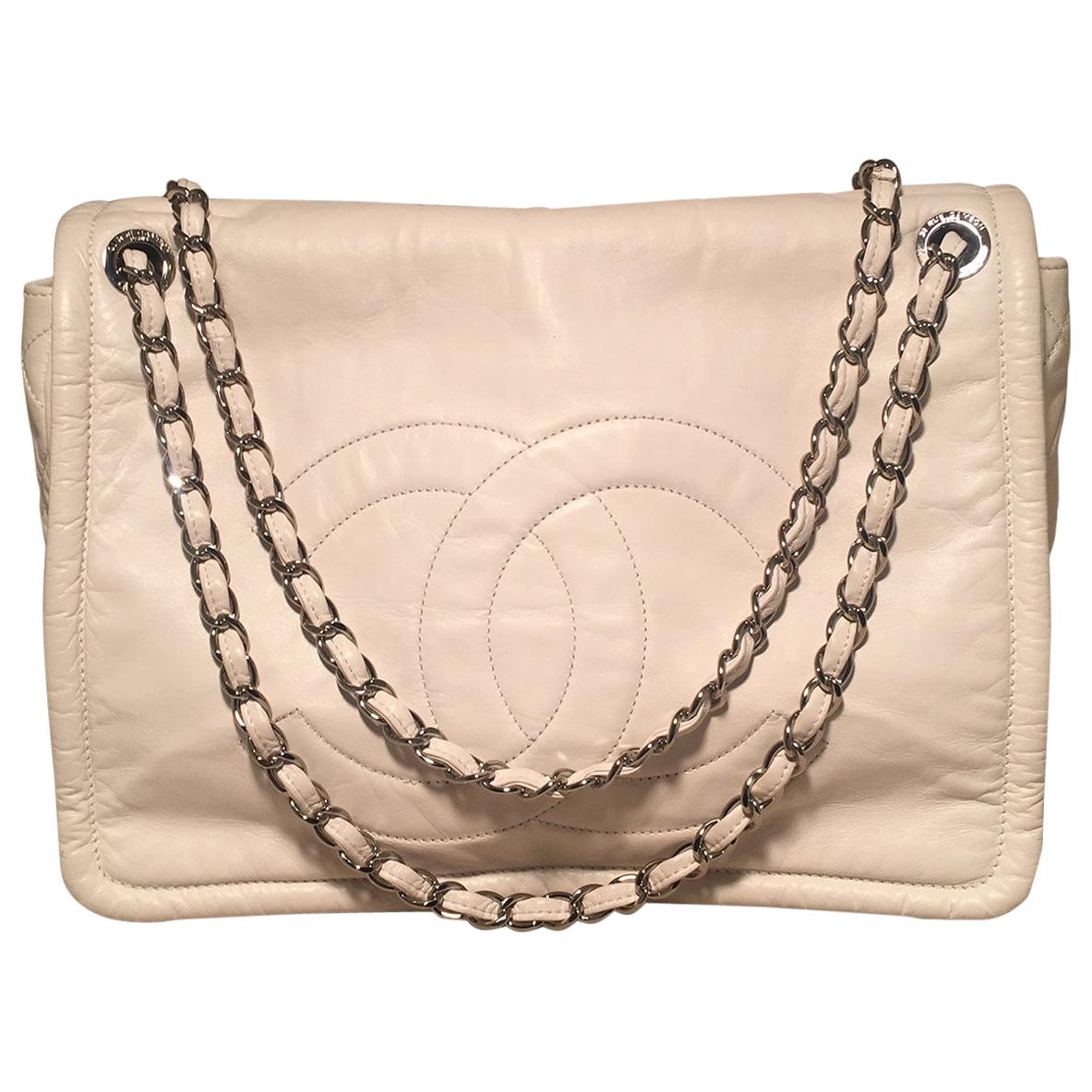 Chanel Logo Maxi Flap - 22 For Sale on 1stDibs