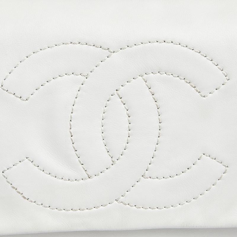 Chanel White Leather Rodeo Drive Flap Bag 3