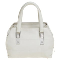 Chanel White Leather Satchel