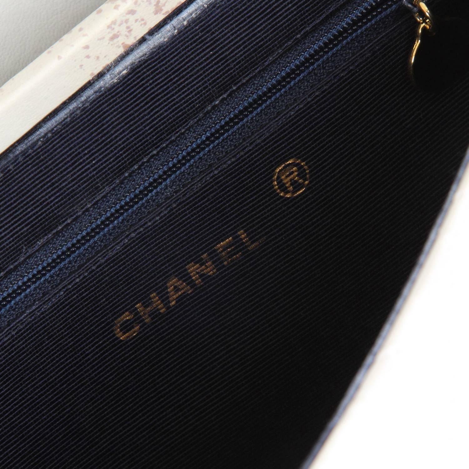 Chanel White Leather Vintage Bag, 1980s 6