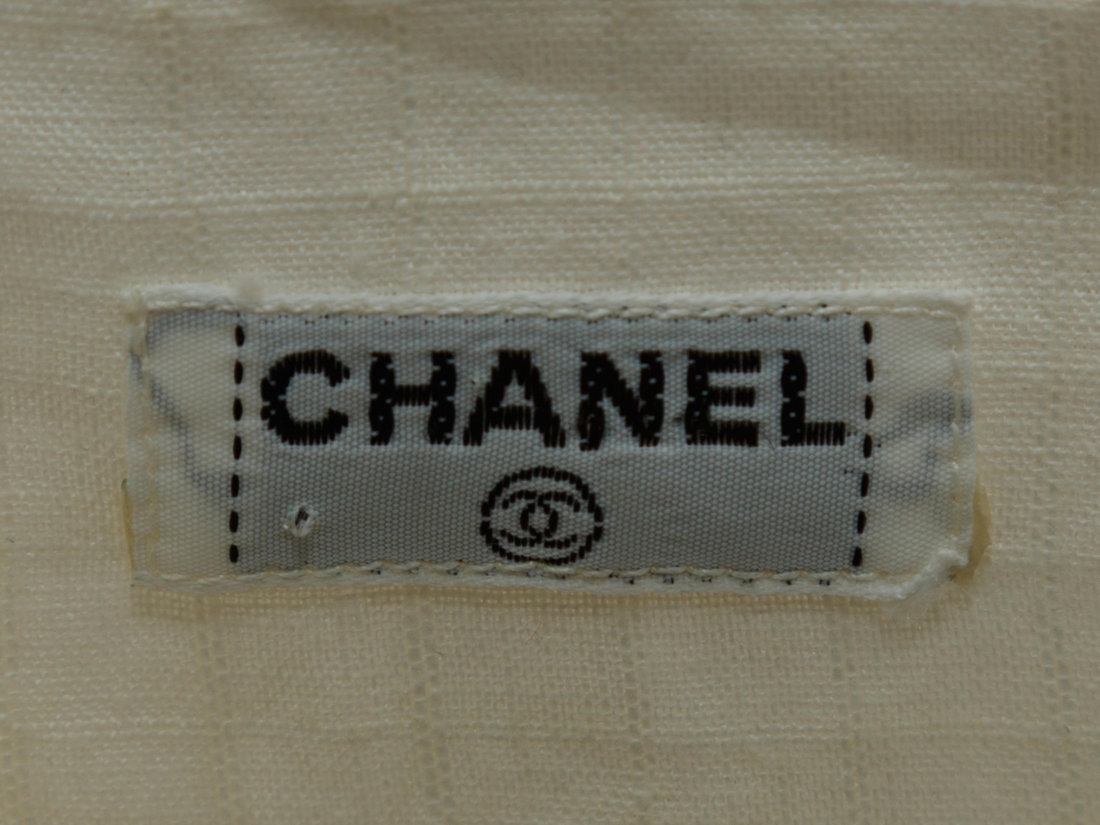Chanel White Linen Short Sleeve Top In Good Condition In New York, NY
