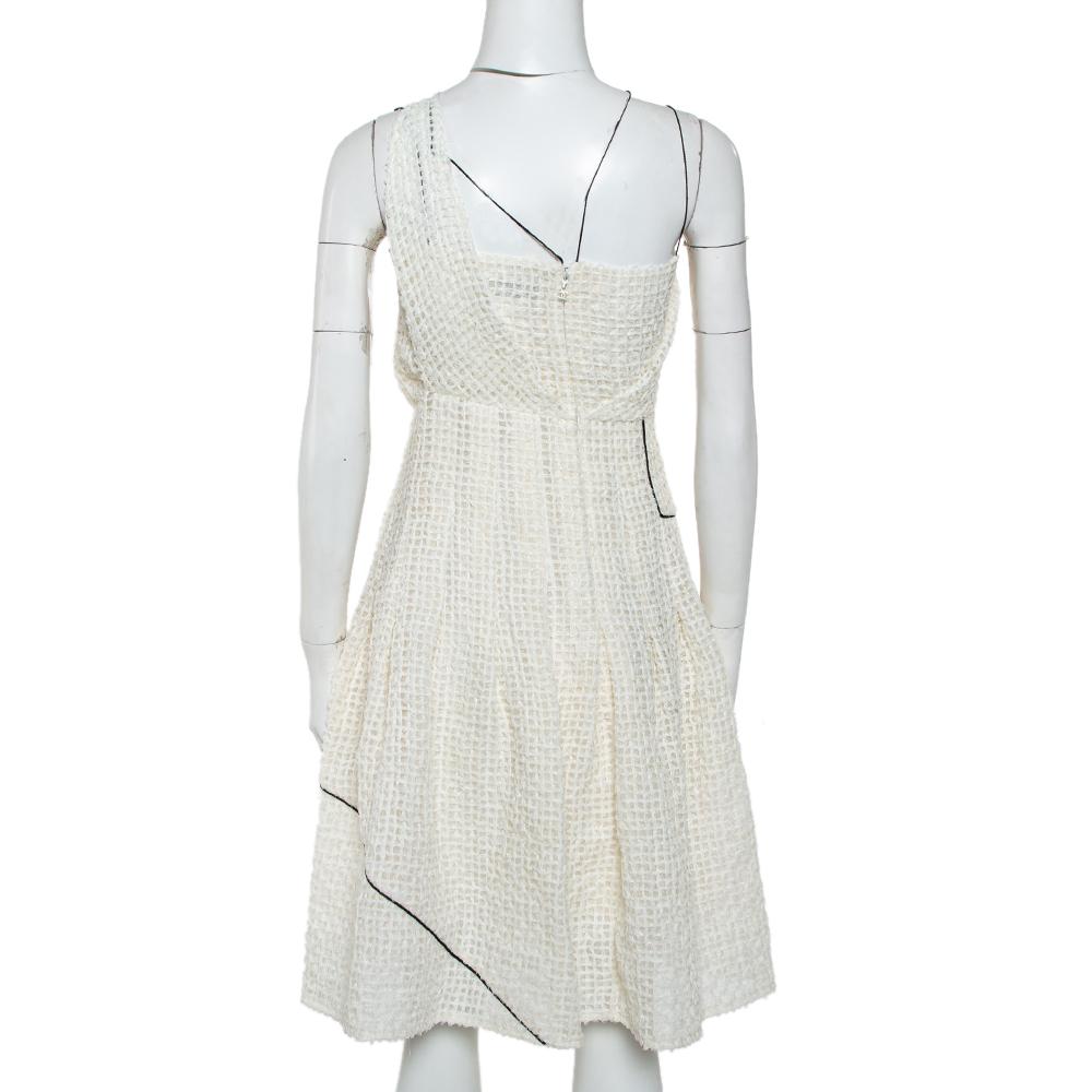 chanel white tweed mini dress