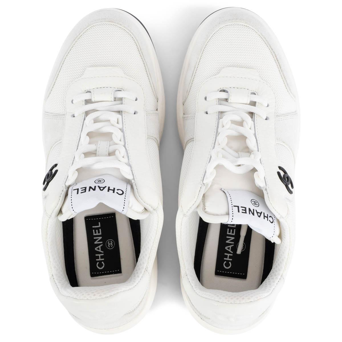 chanel white trainers