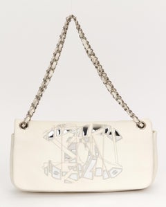 Chanel White Mirror Mosaic Handbag