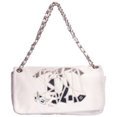 Chanel White Mirror Mosaic Handbag
