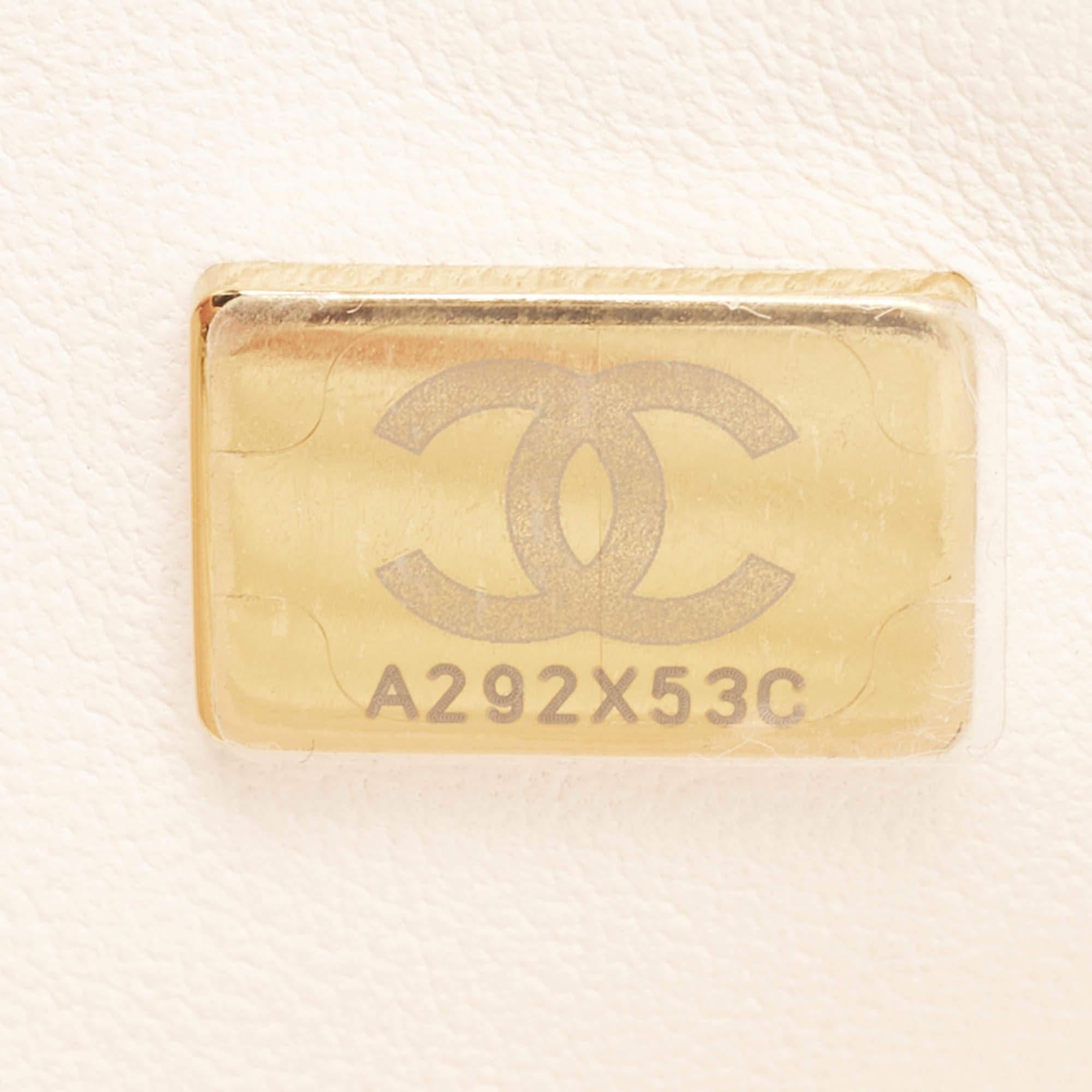 Chanel White/Multiicolor Quilted Tweed New Mini Classic Flap Bag 3