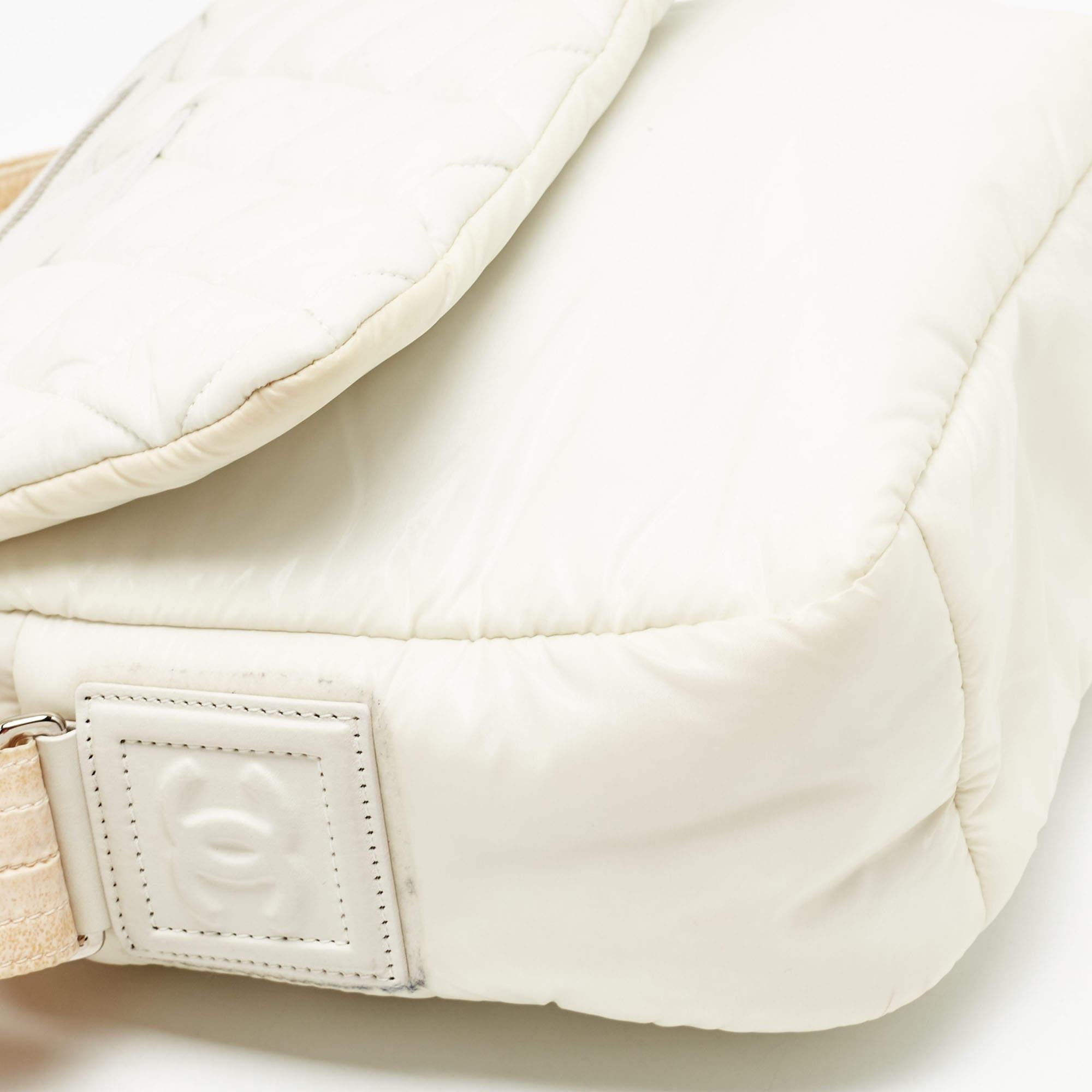 Chanel White Nylon Coco Cocoon Messenger Bag 3