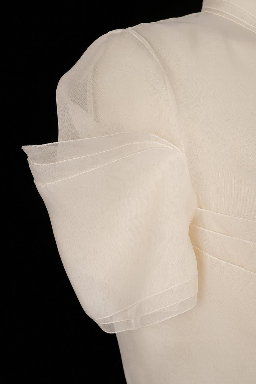 Chanel White Organza Blouse 3