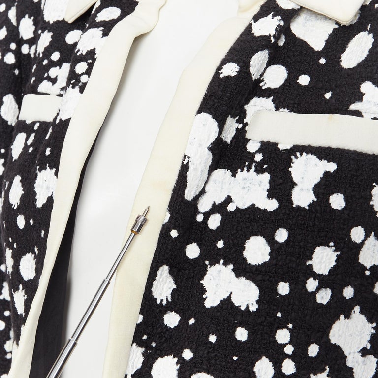 Coat - Cotton tweed, black & white — Fashion | CHANEL