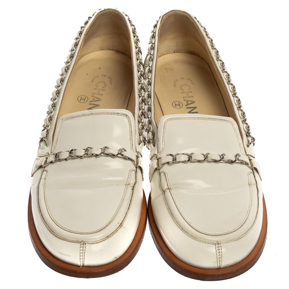 chanel tan loafers