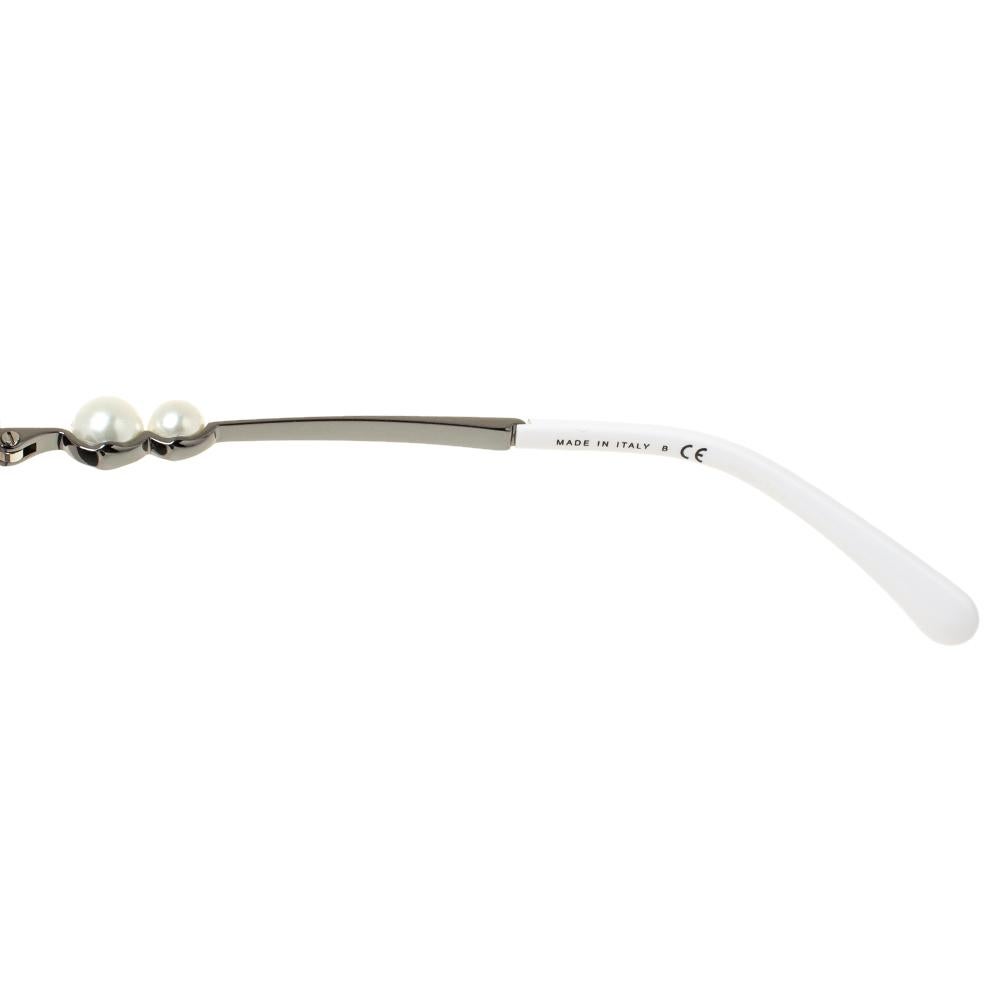 Chanel Weiß Perle verschönert 5339H Quadratische Sonnenbrille Damen