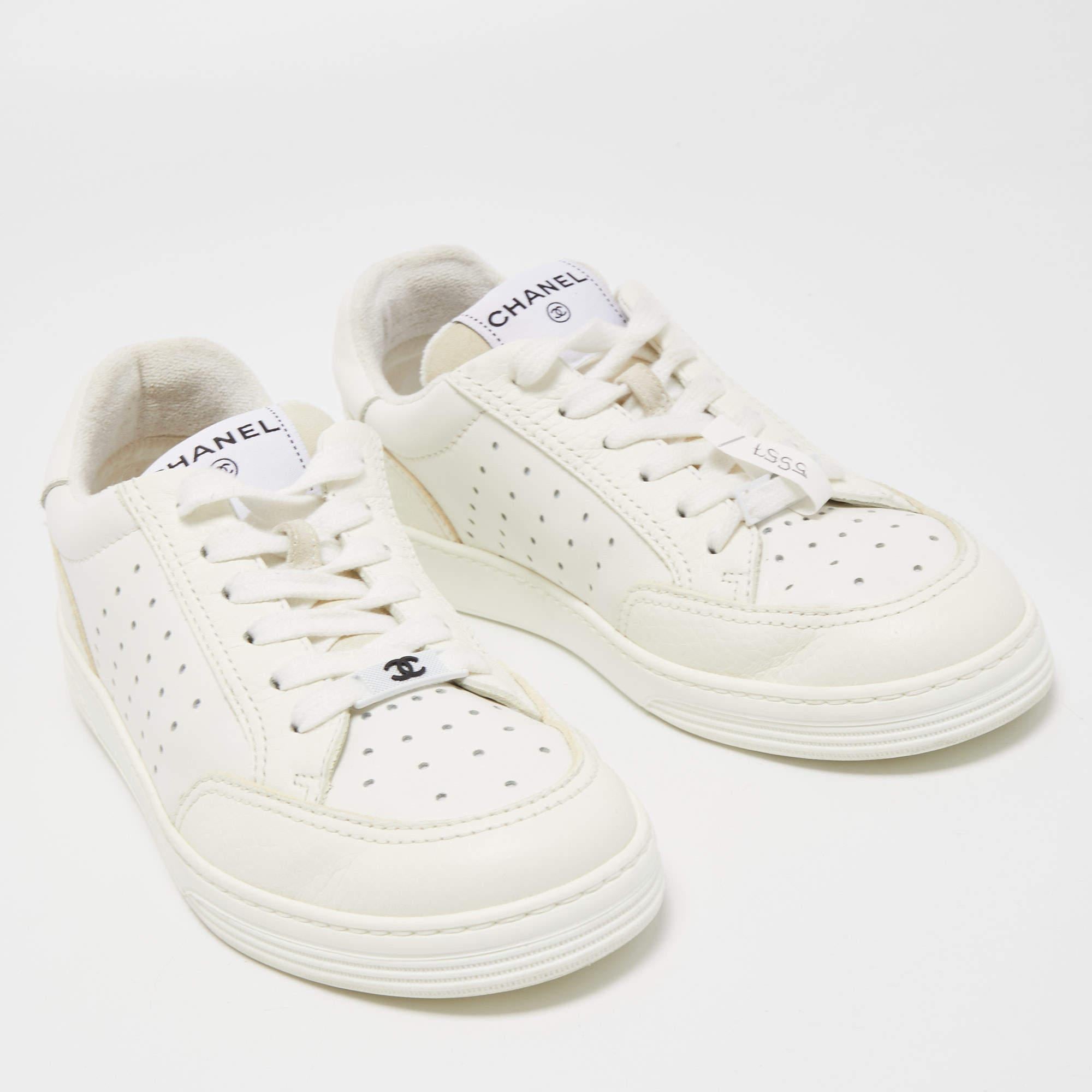 Chanel store white sneakers