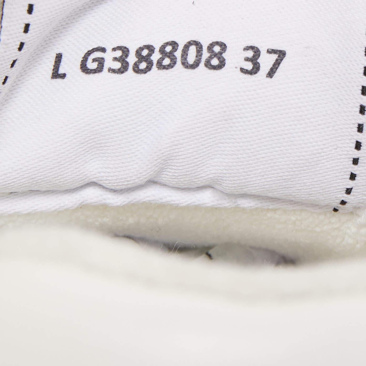 Chanel White Perforated Leather CC Low Top Sneakers Size 37 3