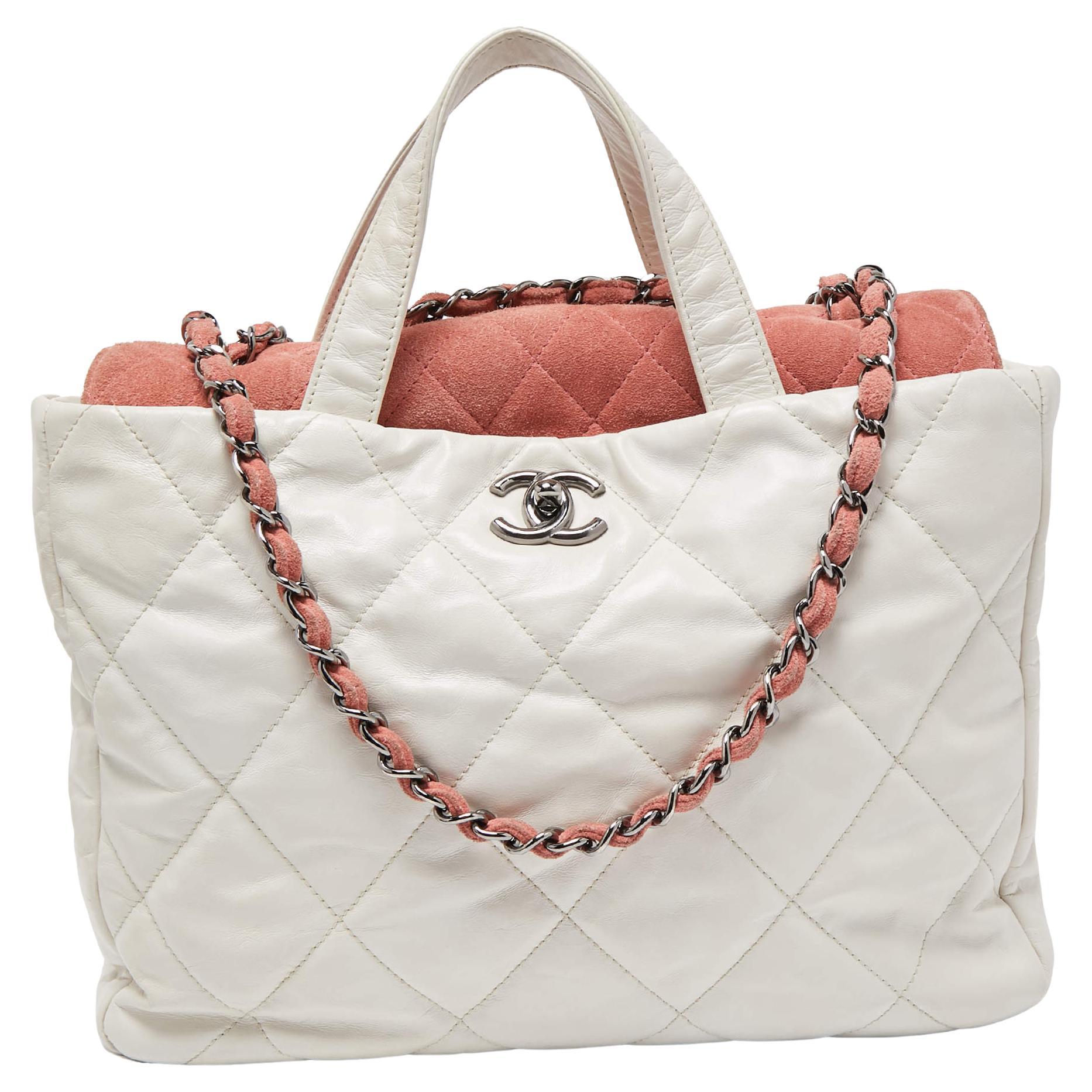 Chanel Gabrielle Hobo Suede Red Pink Medium Handbag Bag at 1stDibs