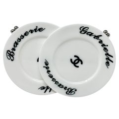 CHANEL White Plexiglass & Calfskin Brasserie Gabrielle Double Plates Clutch