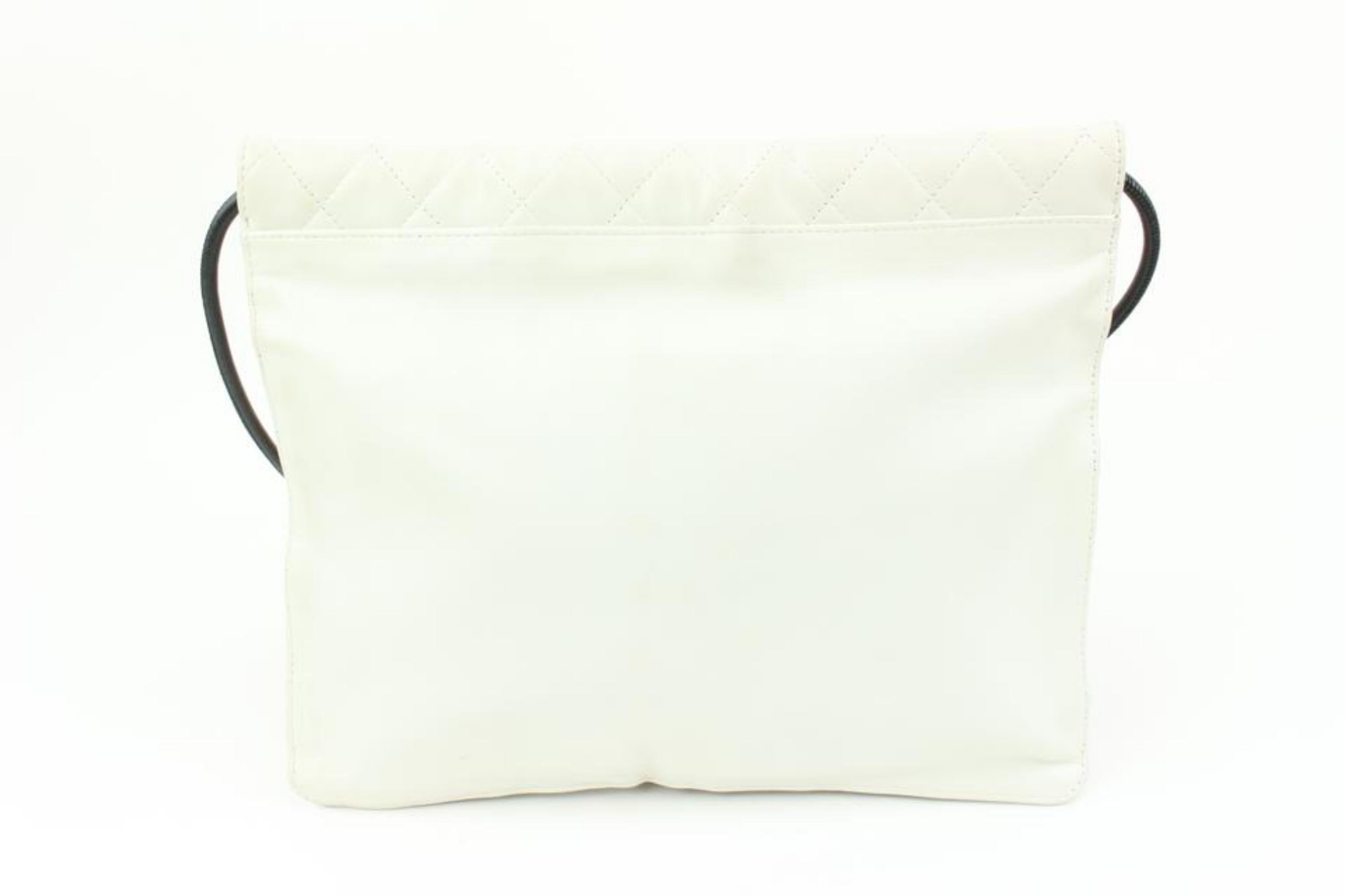 Chanel White Quilted Cambon Waist Pouch Fanny Pack 2way Crossbody 7ck310s In Good Condition For Sale In Dix hills, NY