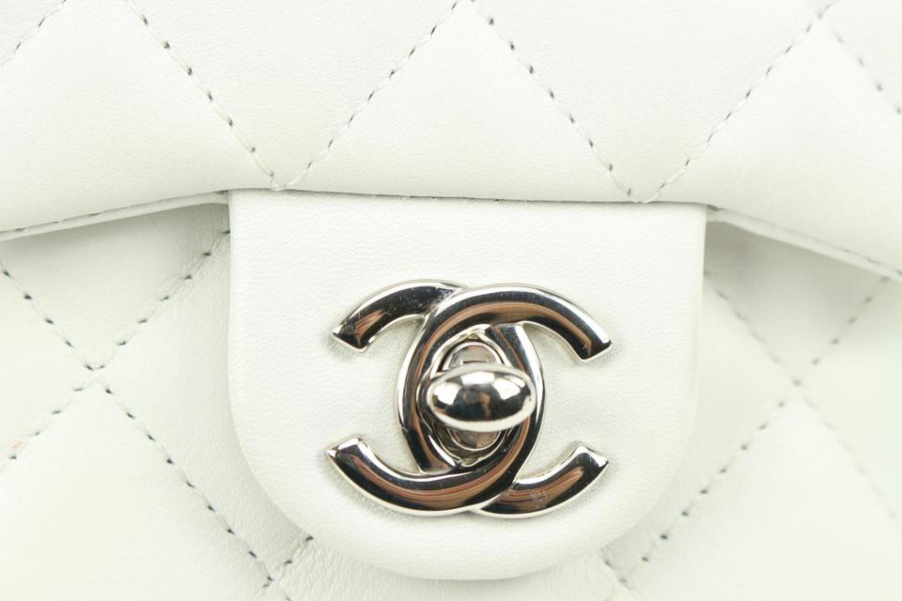 Women's Chanel White Quilted Cambon Waist Pouch Fanny Pack 2way Crossbody 7ck310s For Sale