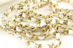 Chanel White Quilted Caviar Leather Poker Card Wallet on Chain GHW WOC 1CK0228