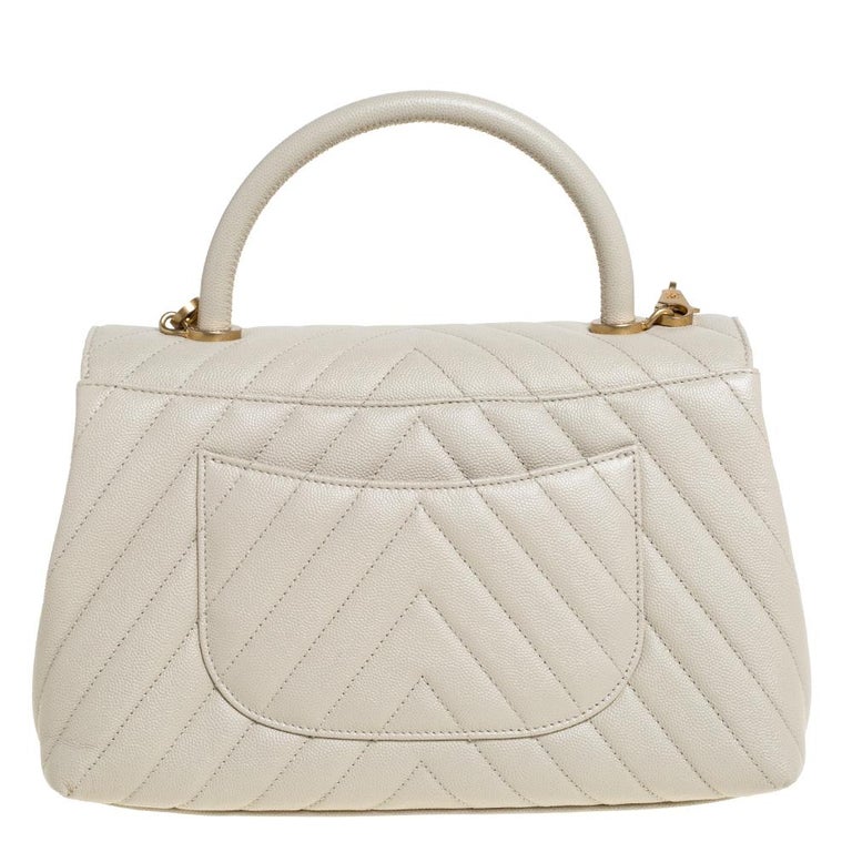 CHANEL COCO NEIGE Quilted Shearling Small Tote Tweed Logo 2-Way