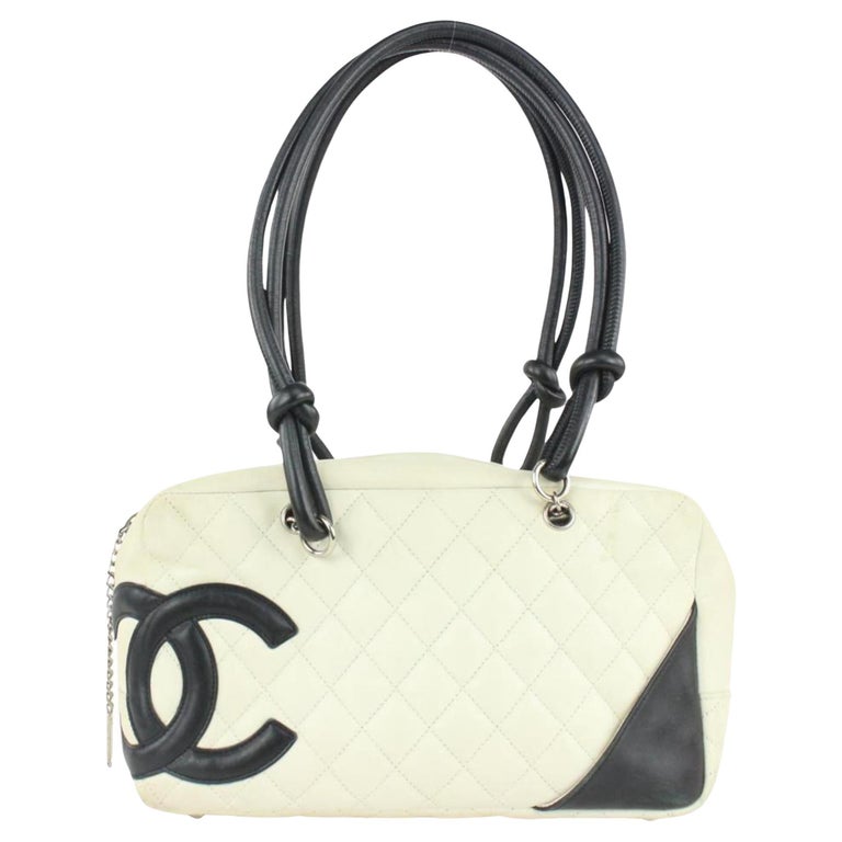 Chanel White Quilted Leather Cambon Boston Camera Bag 7cc1015 For Sale at  1stDibs