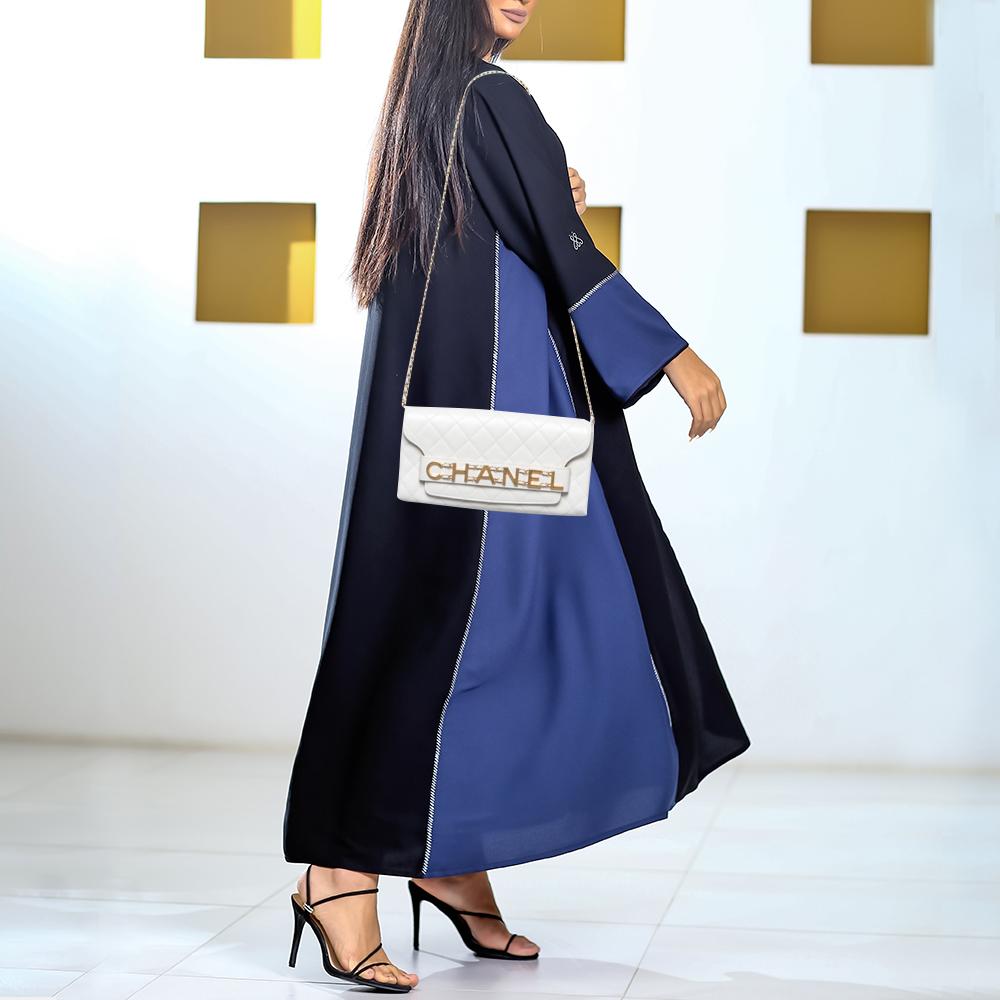 chanel enchained clutch