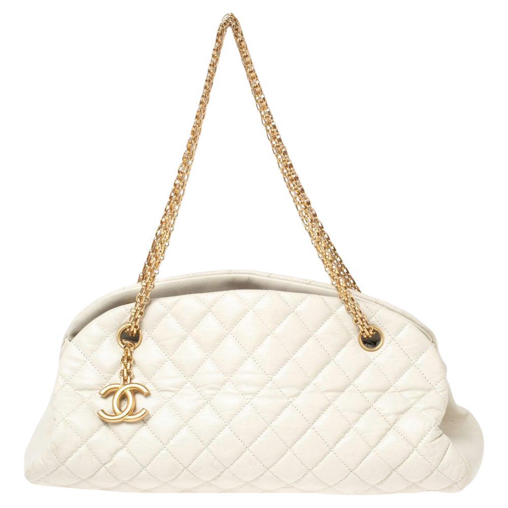 Chanel Medium Taupe Just Mademoiselle Bowling Bag - Ann's Fabulous