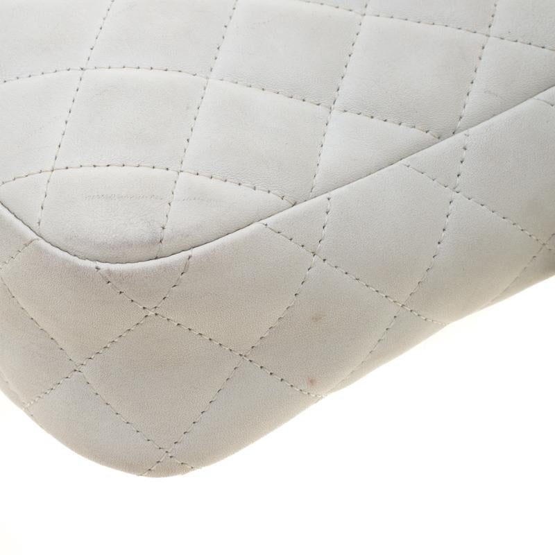 Chanel White Quilted Leather Ligne Cambon Camera Shoulder Bag 6